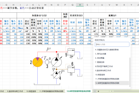液压元件/系统估值计算