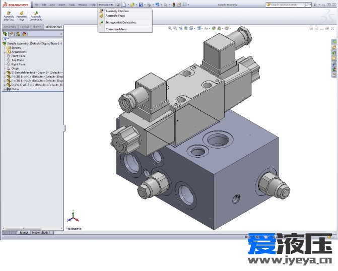MDTOOLS 945液压集成块设计插件，Solidworks2014平台-插装阀-爱液压论坛