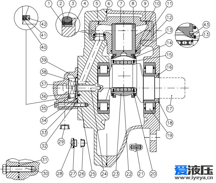 马达刚开始运转时球面套筒与柱塞之间为静摩擦,球面套筒与曲轴之间为