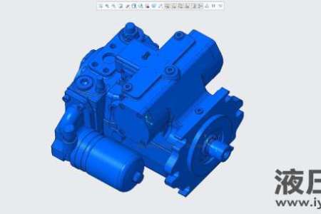 力士乐A4VG带DA阀_三维模型stp文件