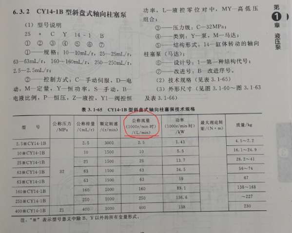 泵的公称流量的计算