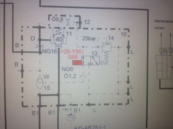 请教图中插装阀内40表示什么，下边空心三角表示什么，有什么作用，谢谢！1