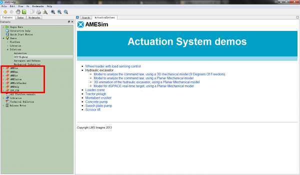 AMESim帮助的使用