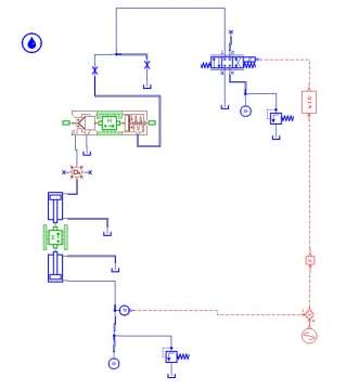 AMESim带伺服阀液压系统仿真