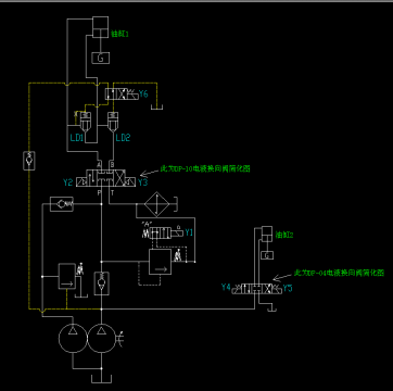 请教各大侠们，此油路有问题吗？为何辅缸2的动作会影响主缸1？