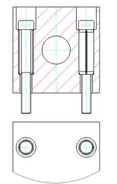 阀轴孔旁边的紧固螺钉孔 l